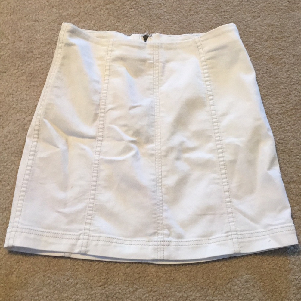 Free People White Modern Femme Skirt